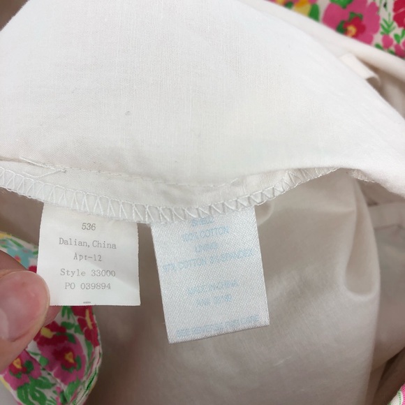 Lilly Pulitzer Pink Green Yellow Floral Print Tawney Style Skort - Picture 7 of 8